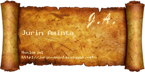 Jurin Aminta névjegykártya